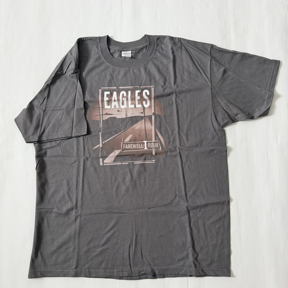 Vintage *NWOT* Eagles 2005 Farewell Tour Gray Original Band T-Shirt Print XL